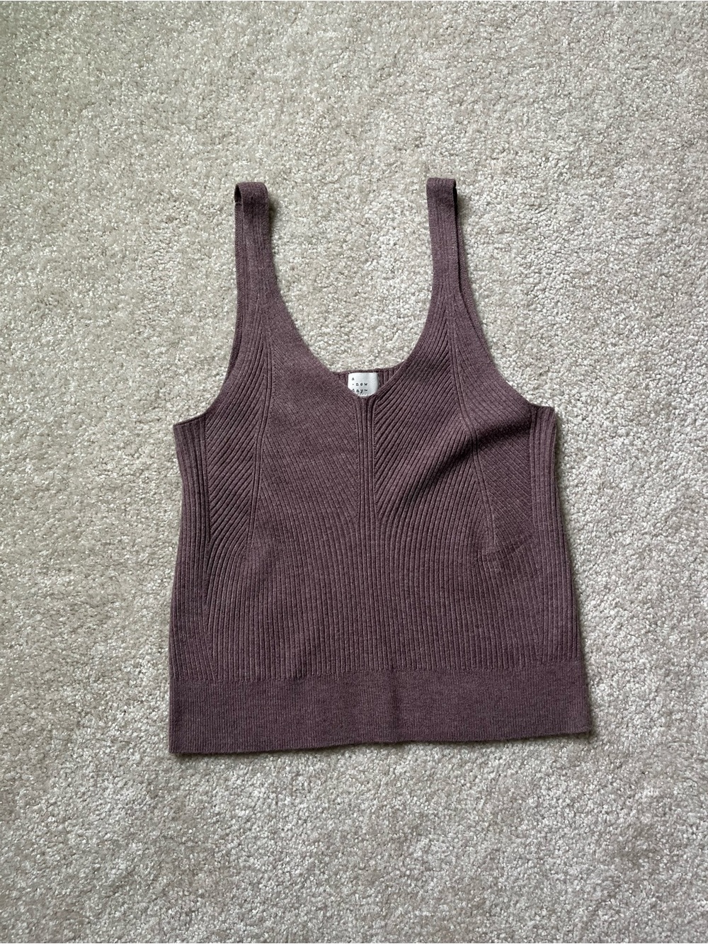 a new day Women’s Ribbed Sweater Tank Top in Mauve-Brown Size Small Like New!